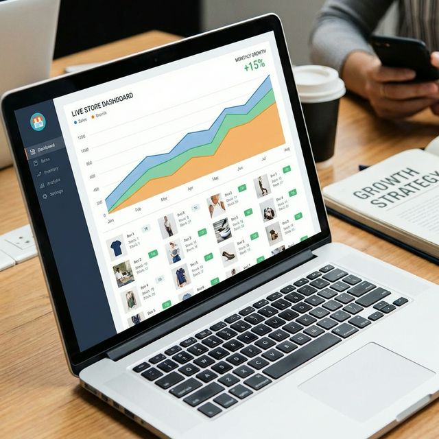 Modern e-commerce dashboard and shopping experience