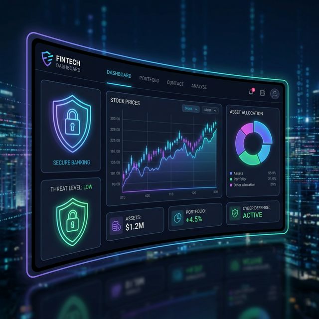 Secure digital banking interface on modern devices
