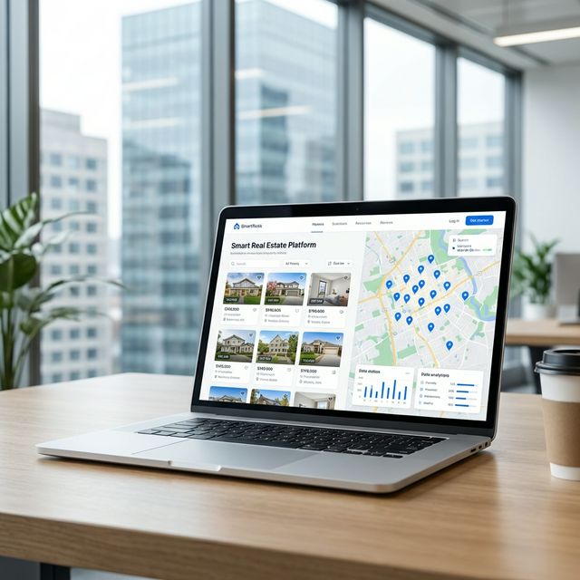 Modern real estate analytics and property management dashboard
